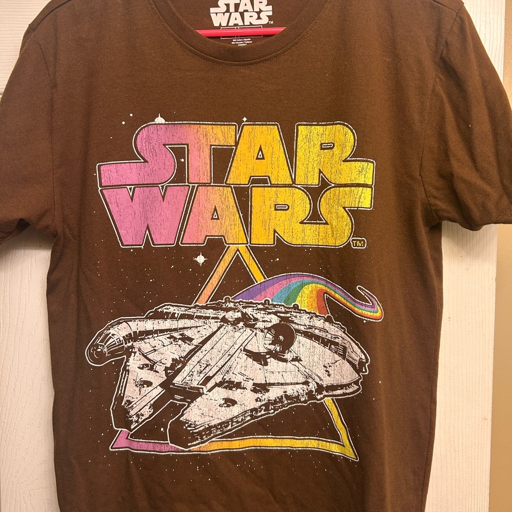 Star Wars Brown Tee with White Logo